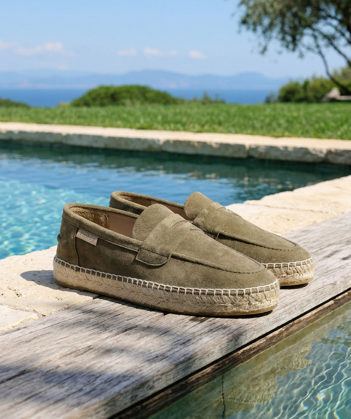NEVADA Suede Olive Loafers