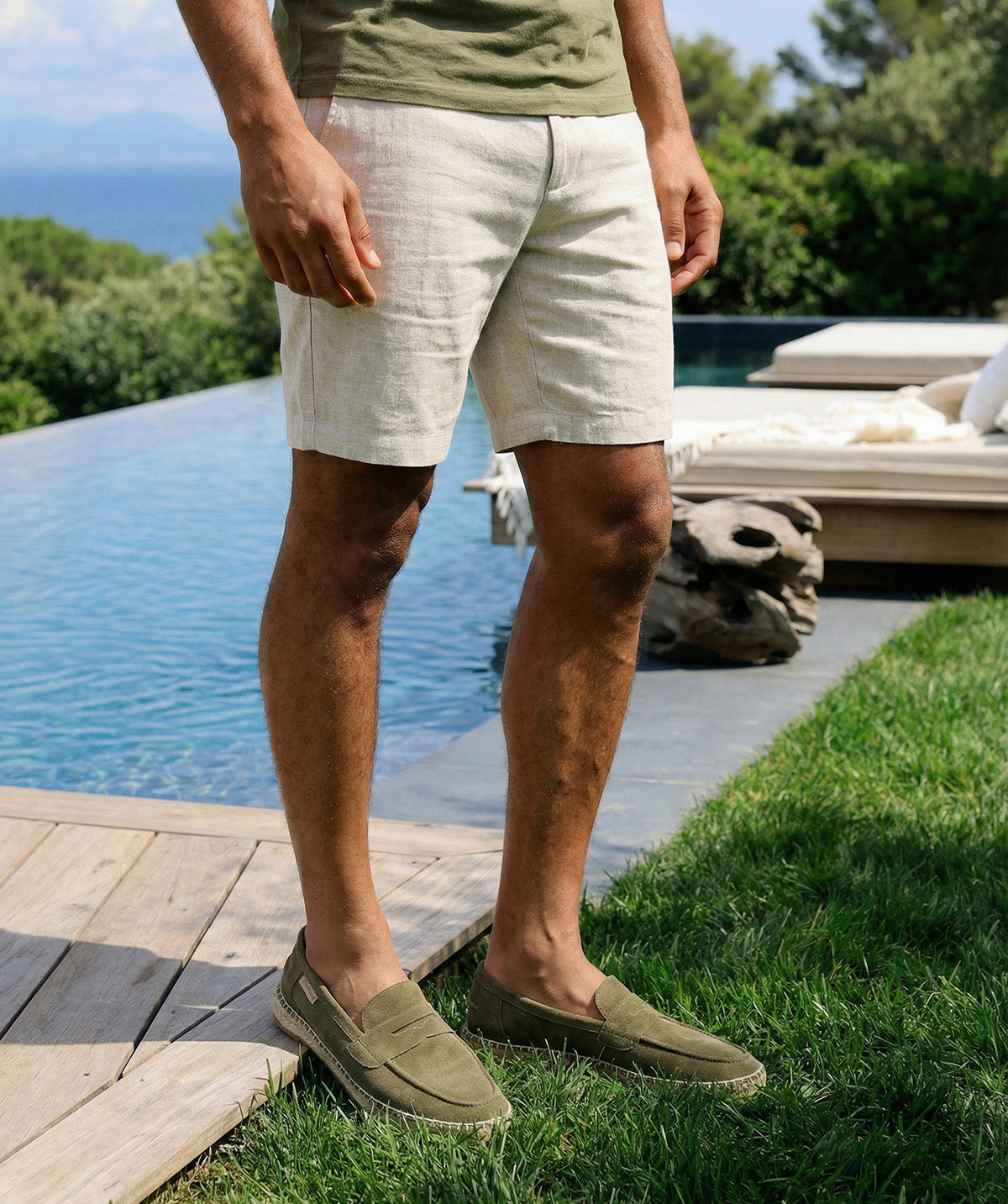 NEVADA Suede Olive Loafers