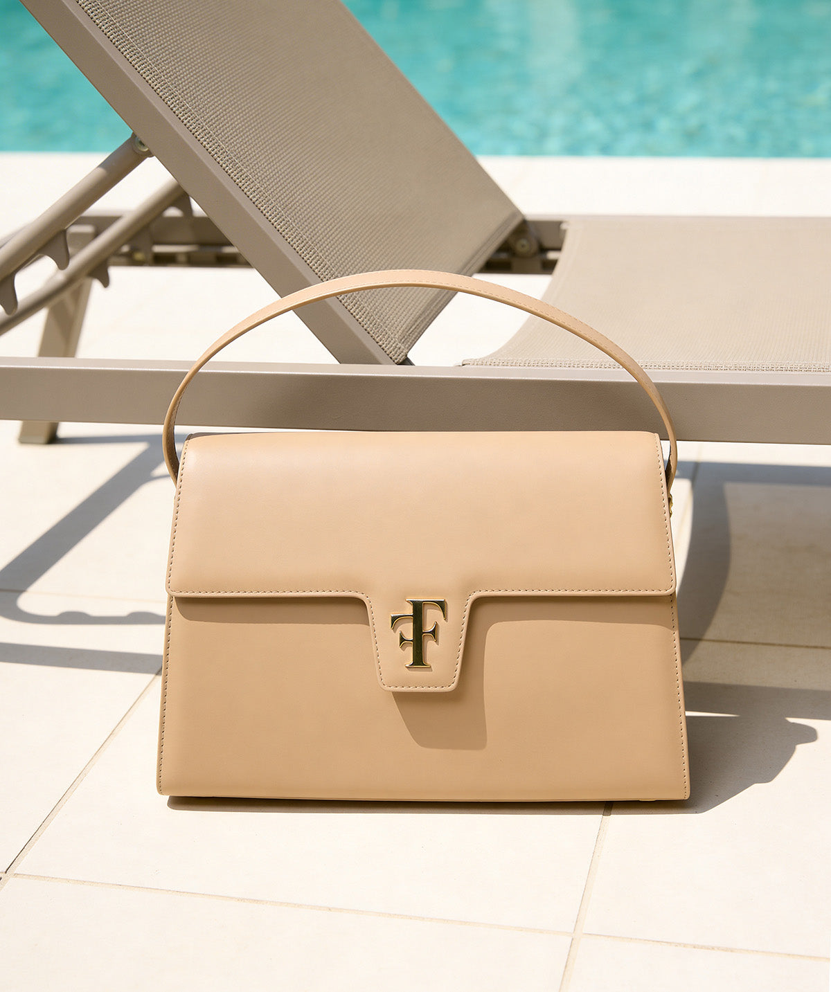 FF35 Beige Gold Bag