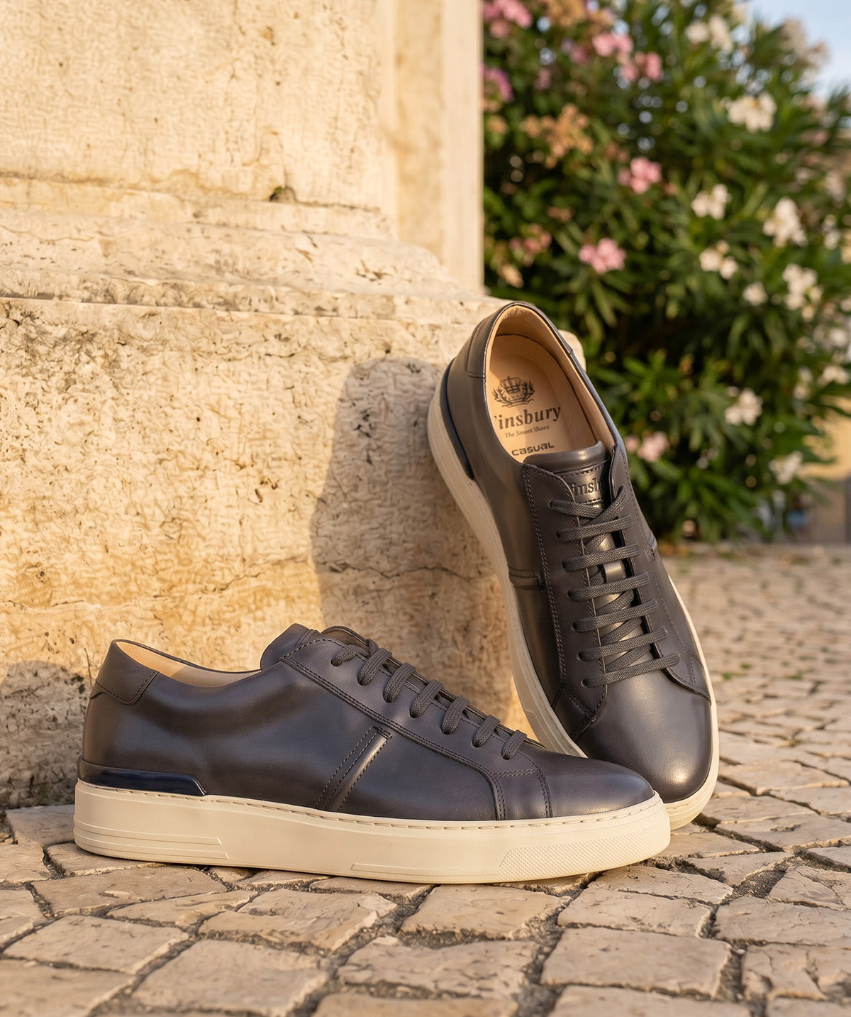 RIVA Patinated Grey Sneakers