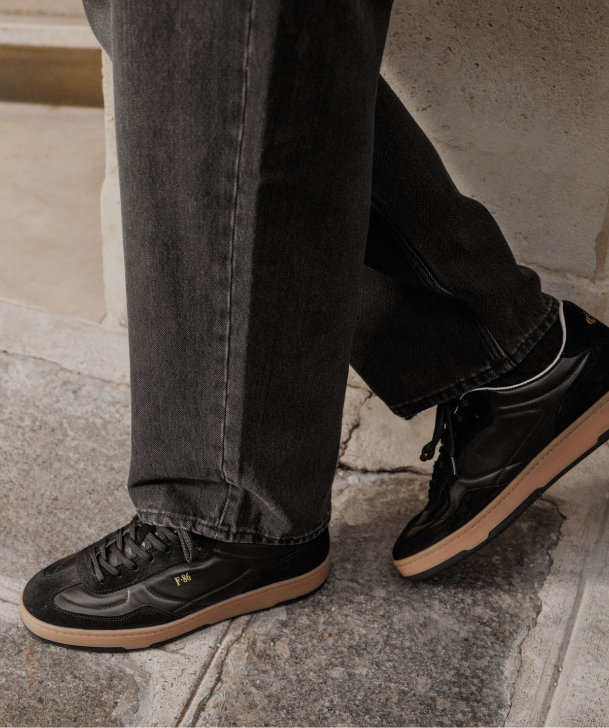 Sneakers JULES Noir Bi Matière