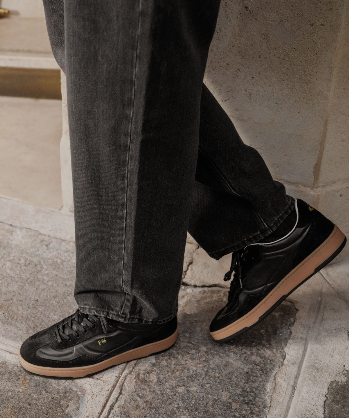 Sneakers JULES Noir Bi Matière