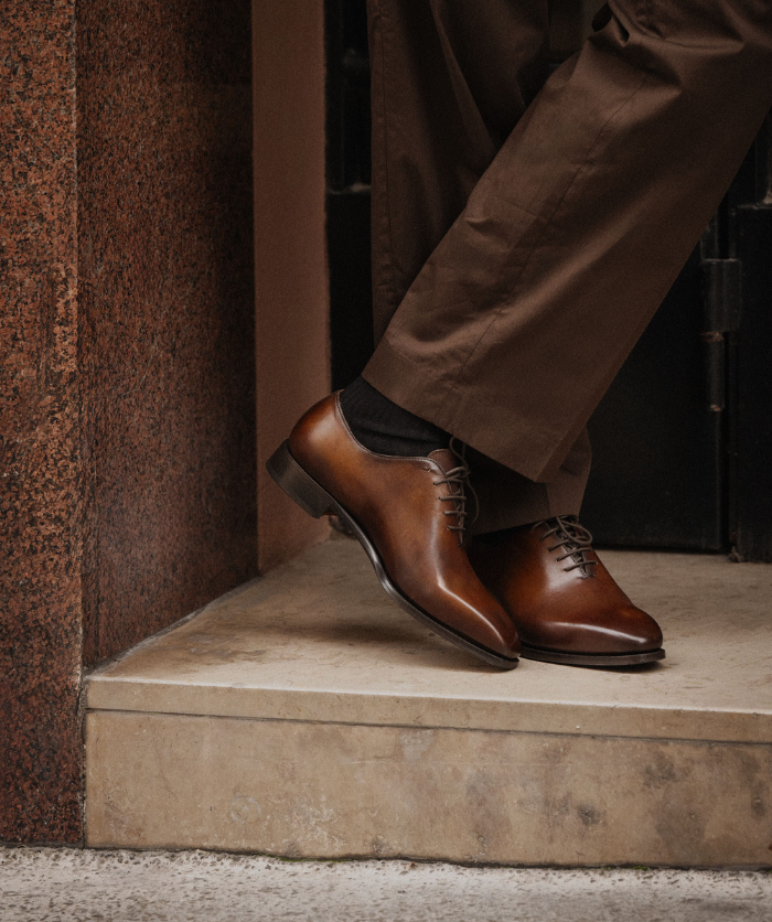 Richelieu ROMEO Marron Patiné