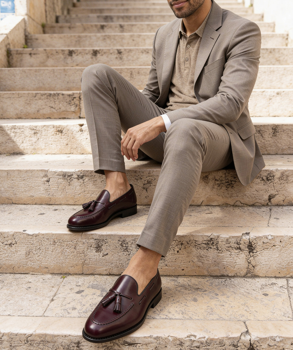 Mocassin OLDEN Bordeaux Lisse