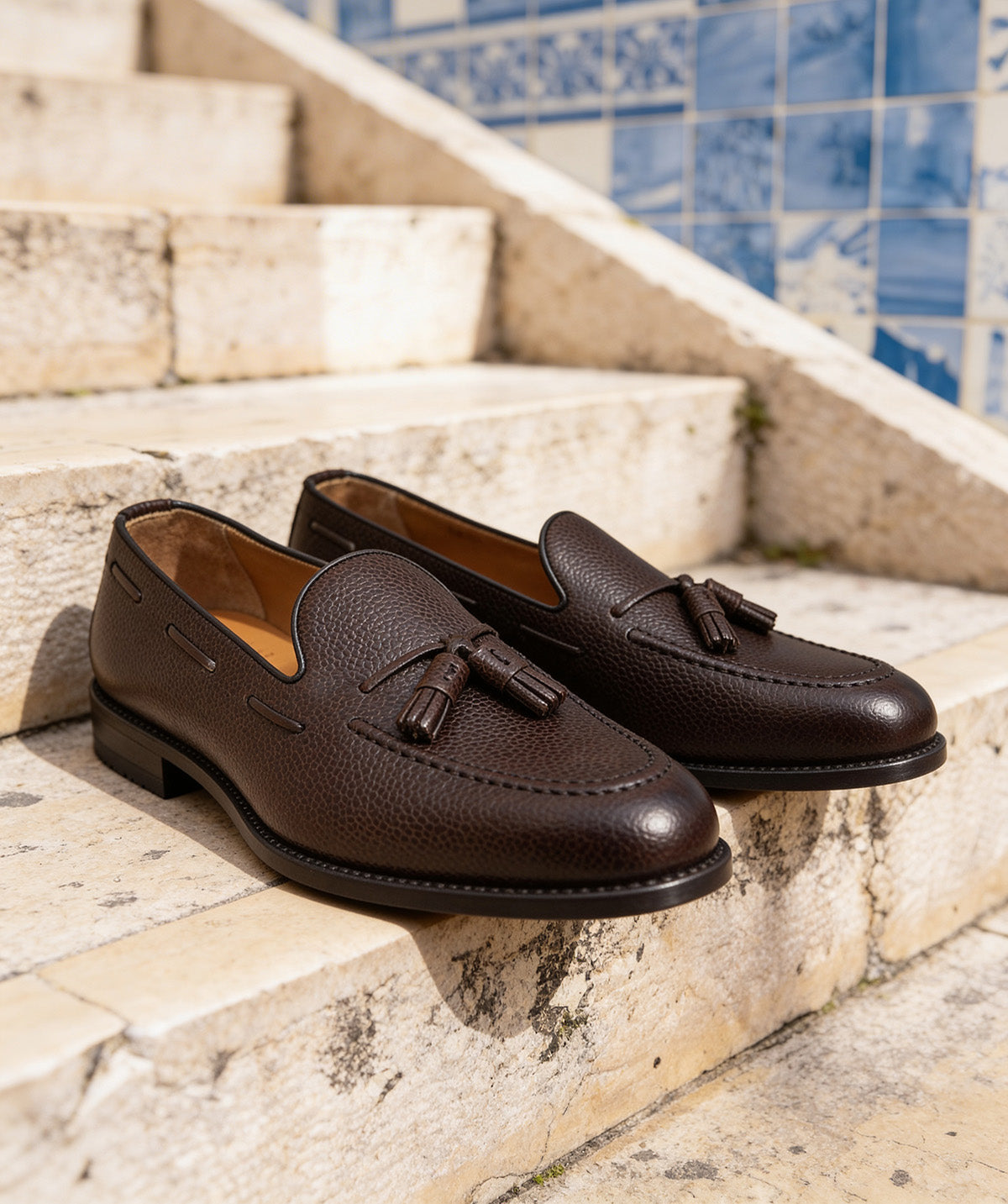 Mocassin OLDEN Grainé Marron