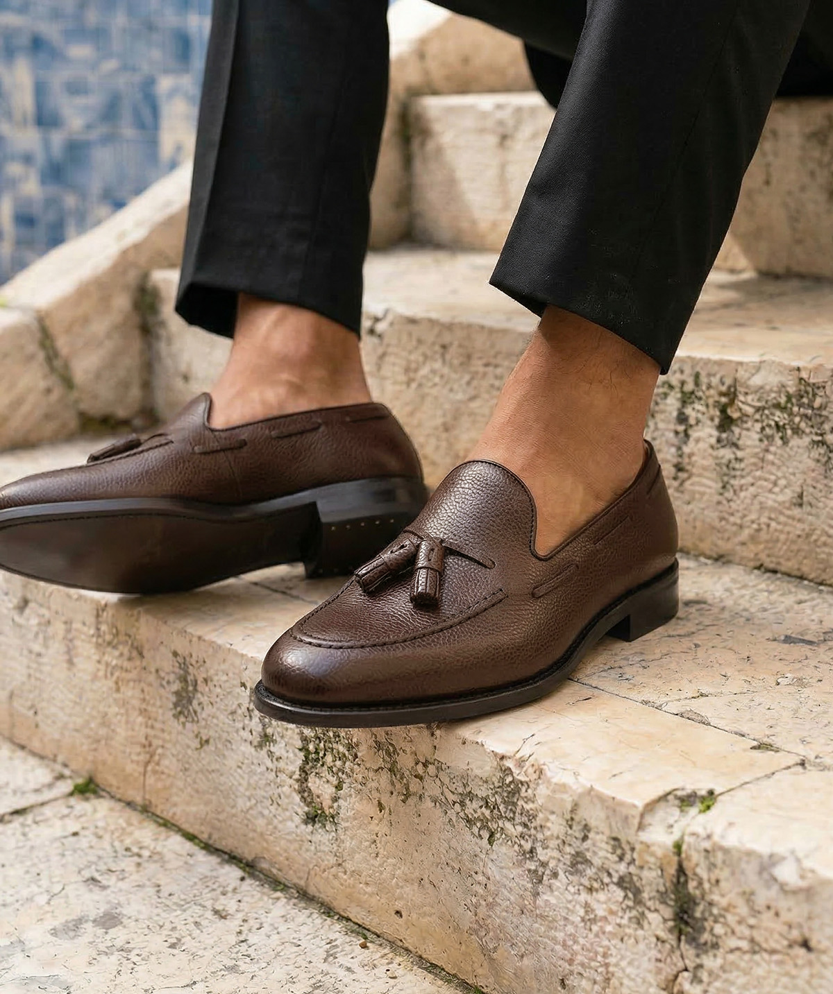Mocassin OLDEN Grainé Marron