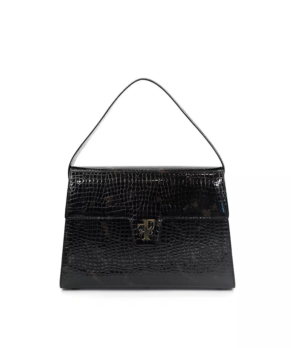 THE FF35 BAG IN BROWN CROC-STYLE LEATHER