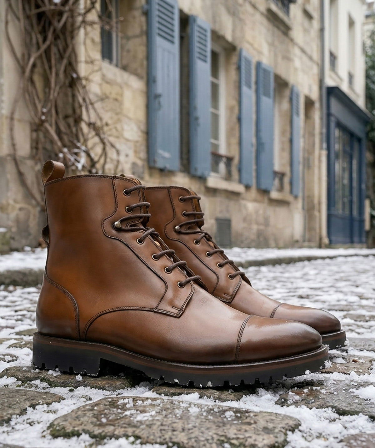 Bottines POWELL Marron Patiné