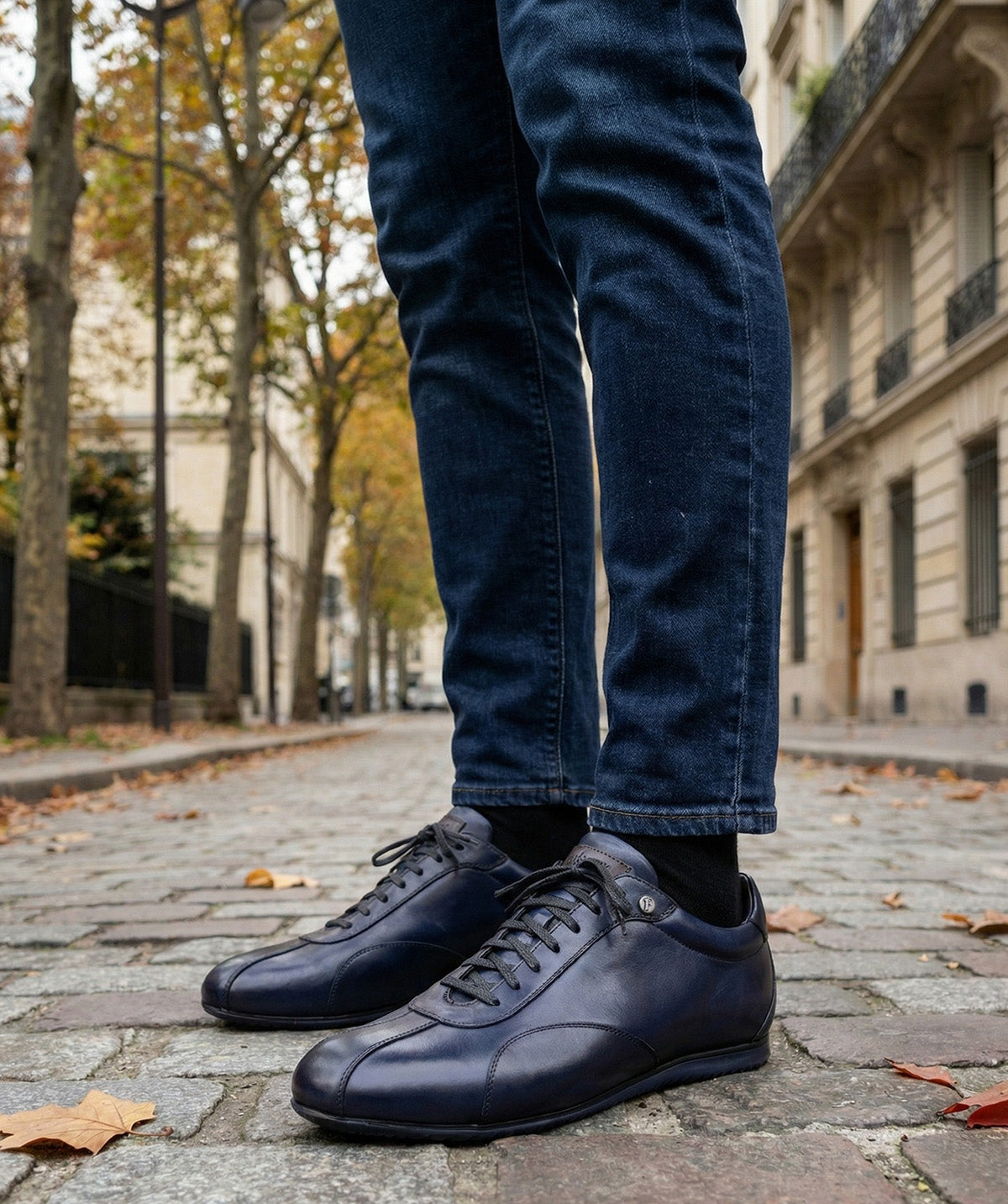 COPAN Blue Patinated Sneakers
