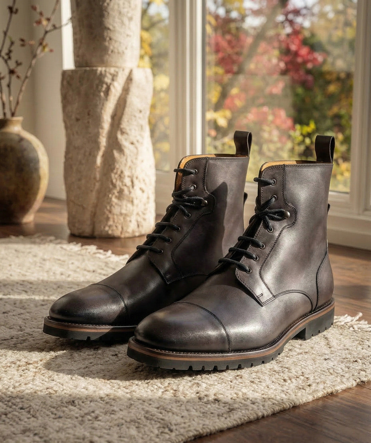Boots POWELL Grey Patina