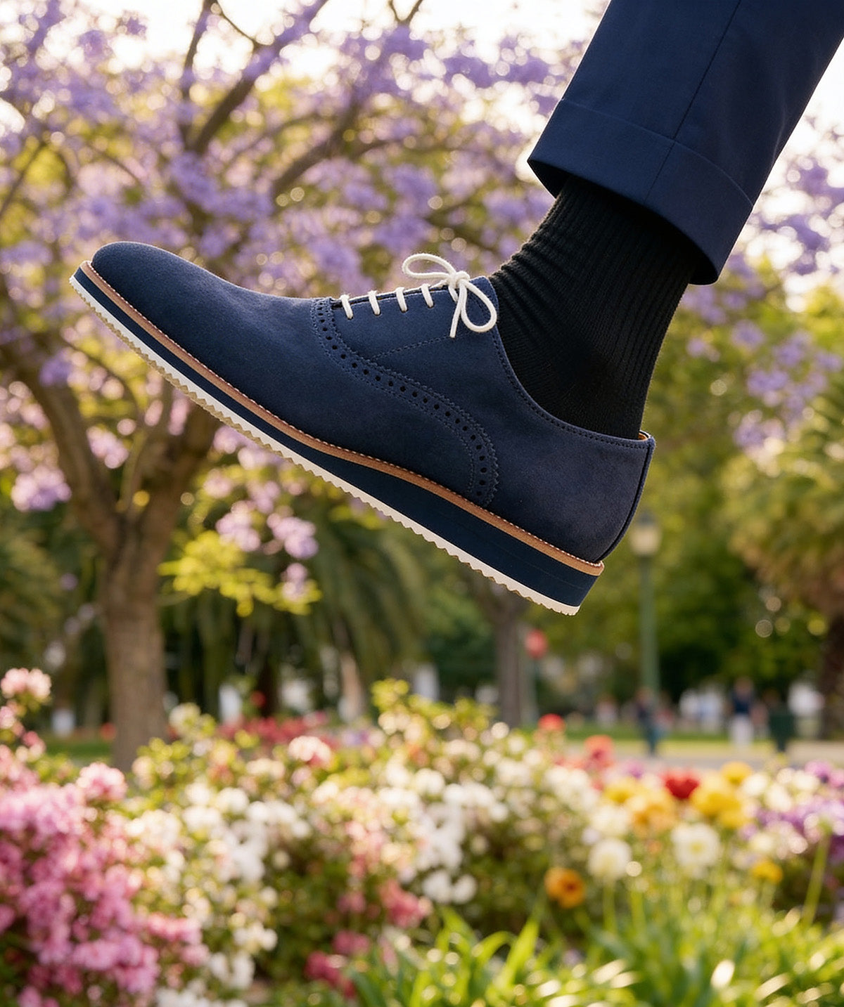 WILL Navy Suede Oxford