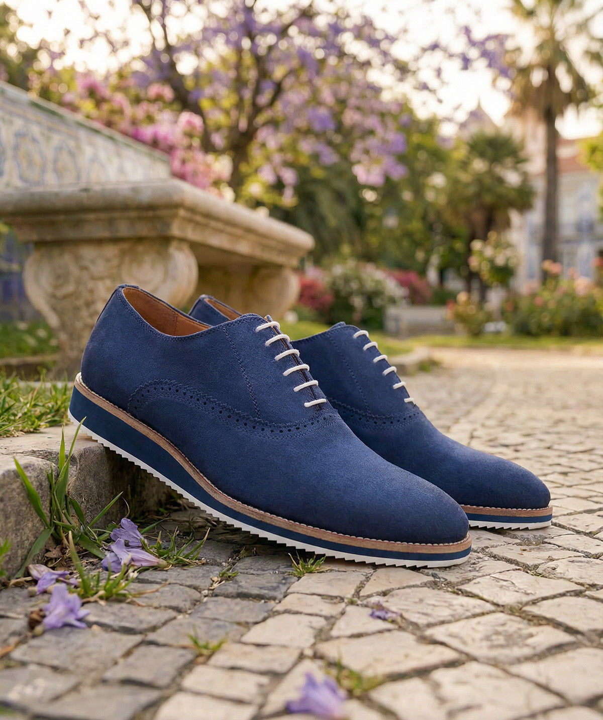 WILL Navy Suede Oxford