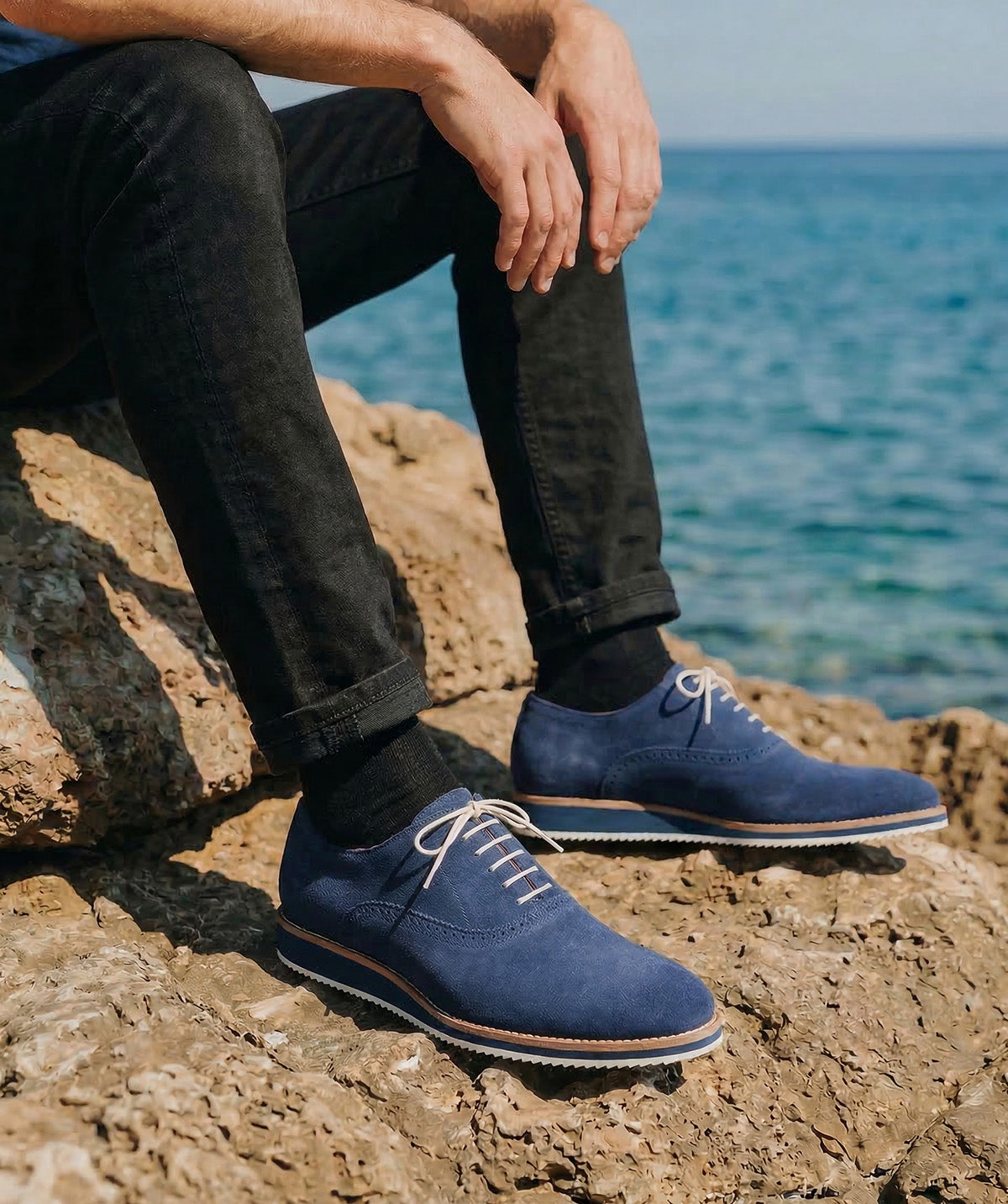 WILL Navy Suede Oxford
