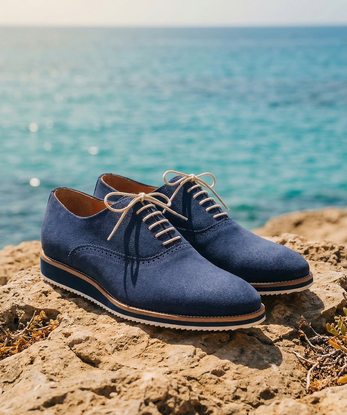 WILL Navy Suede Oxford