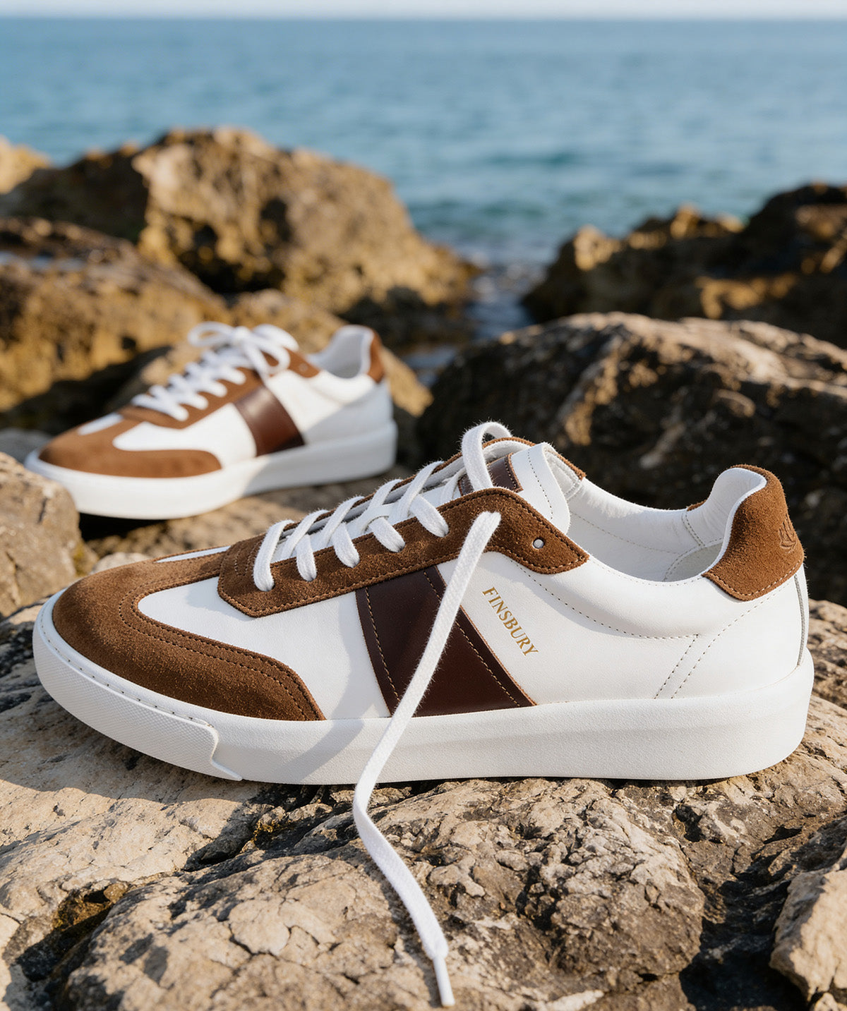 Sneakers LEO Blanc et Marron