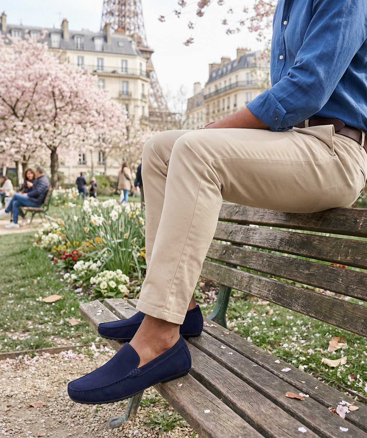 DANDY Loafer Navy Blue Suede Calf