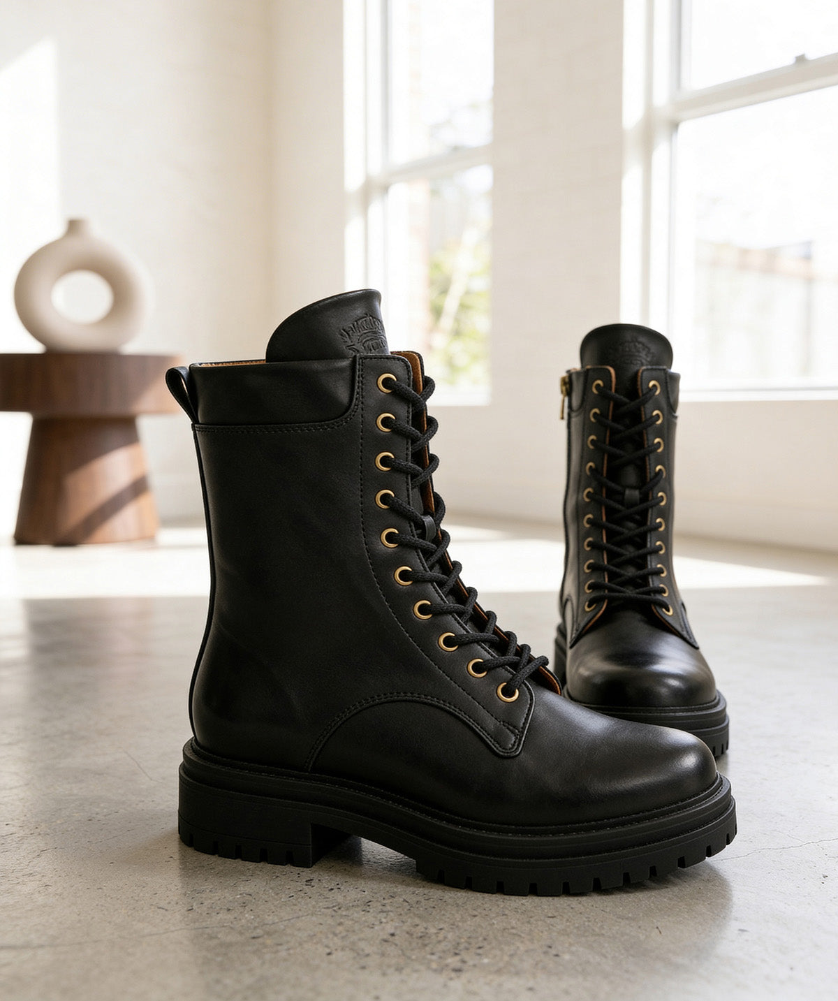 APPOLINE Black Ankle Boots