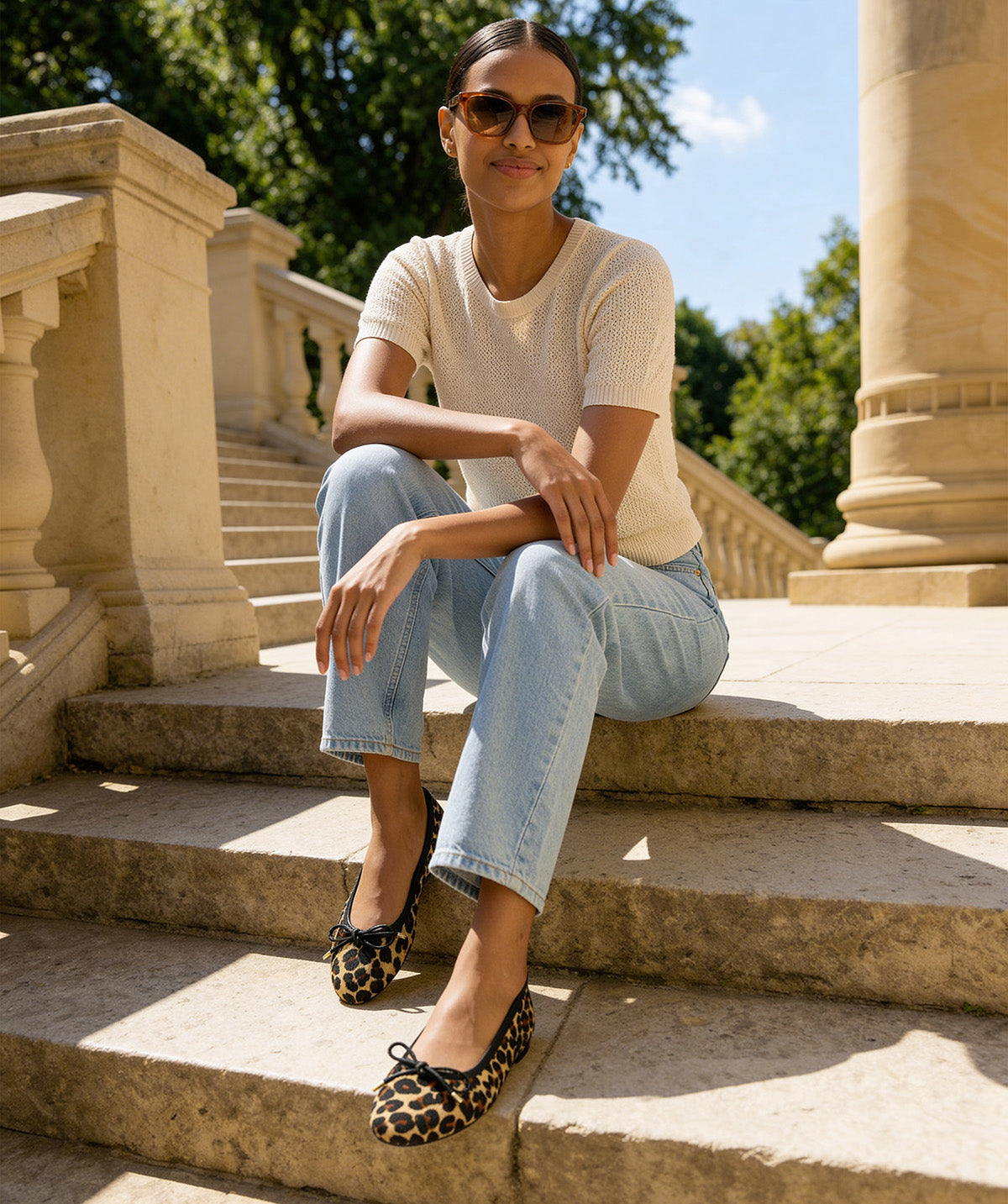 CHANON Leopard Ballet Flat