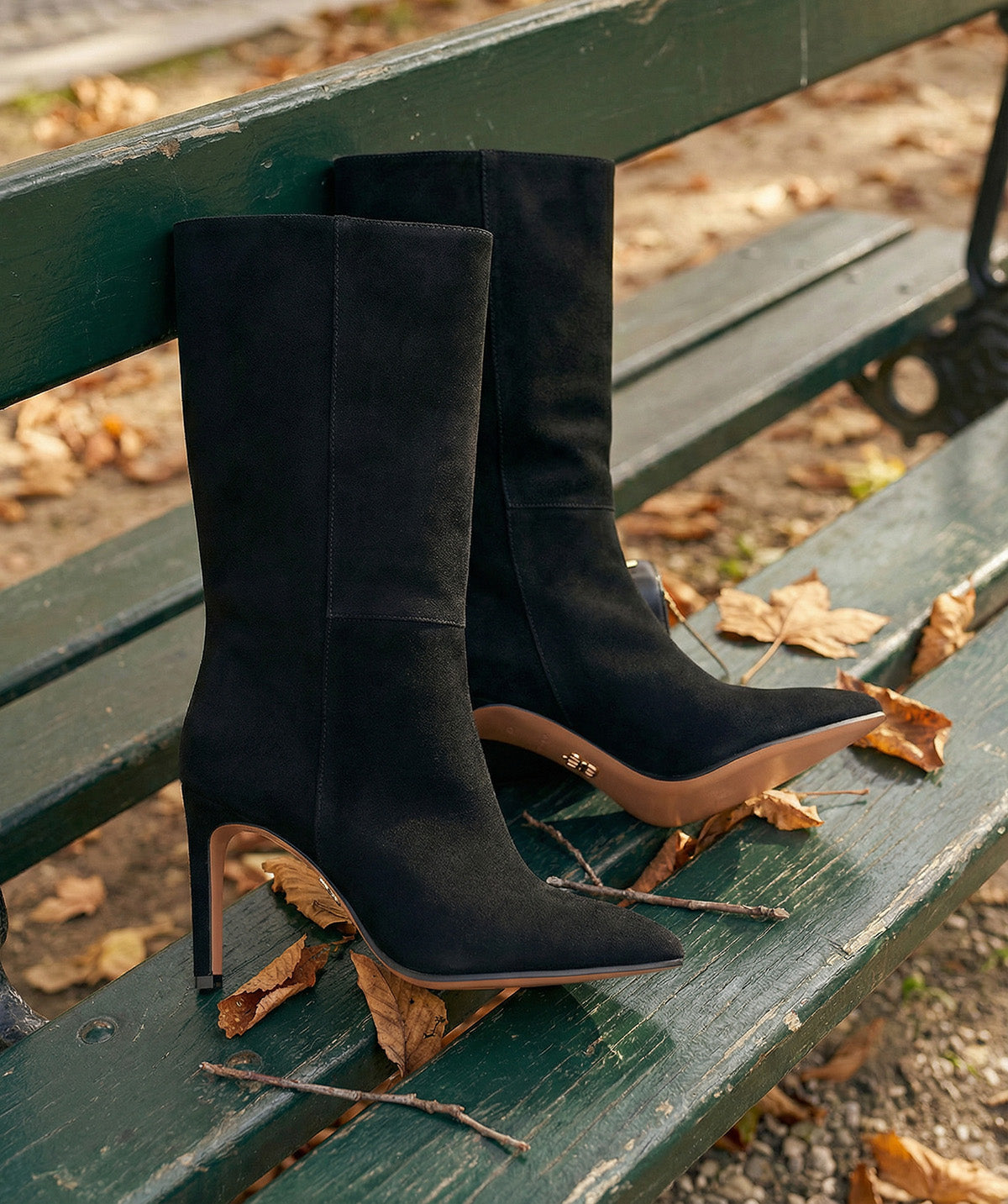 TAMARA Black Velvet Calf Boots