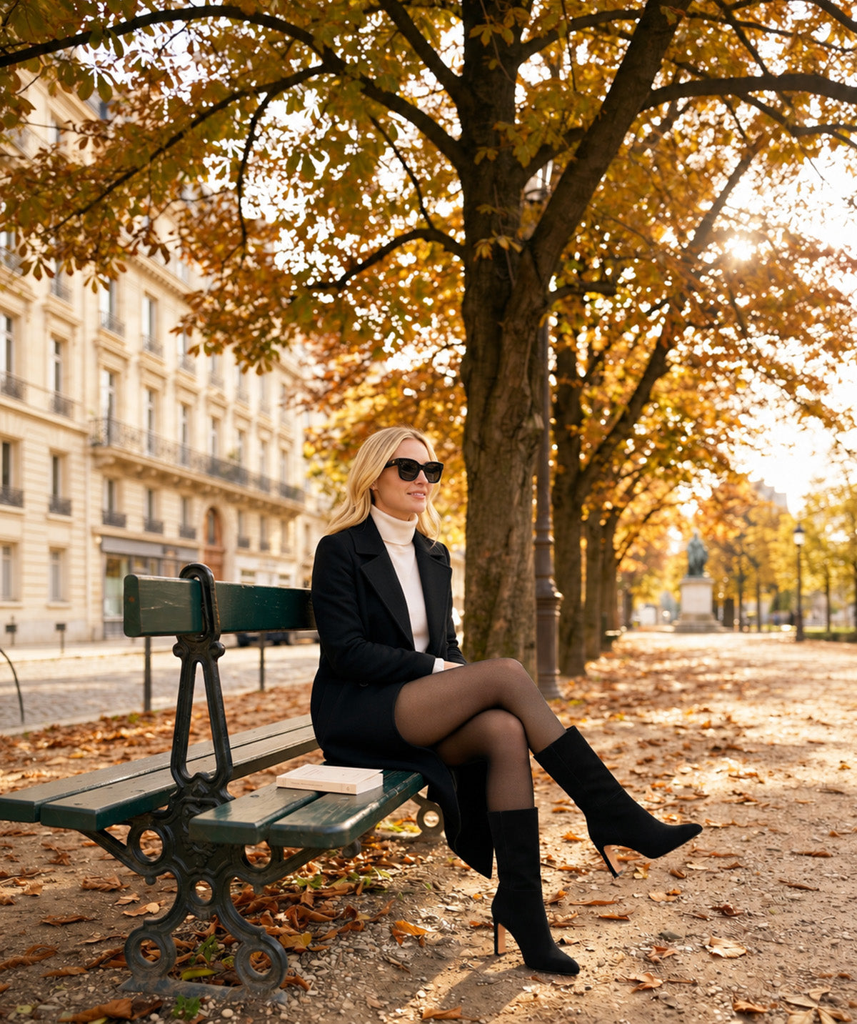 TAMARA Black Velvet Calf Boots