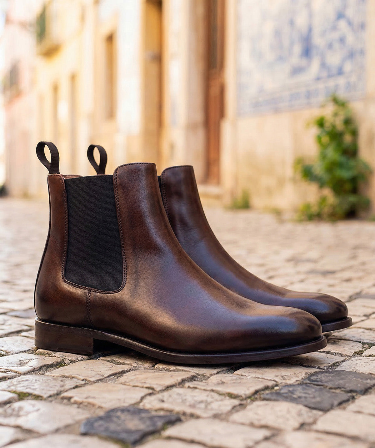 Bottines Vintage Dolcis Homme - Cuir Verni Marron - Pointure 44 (UK 9.5) - Lacets