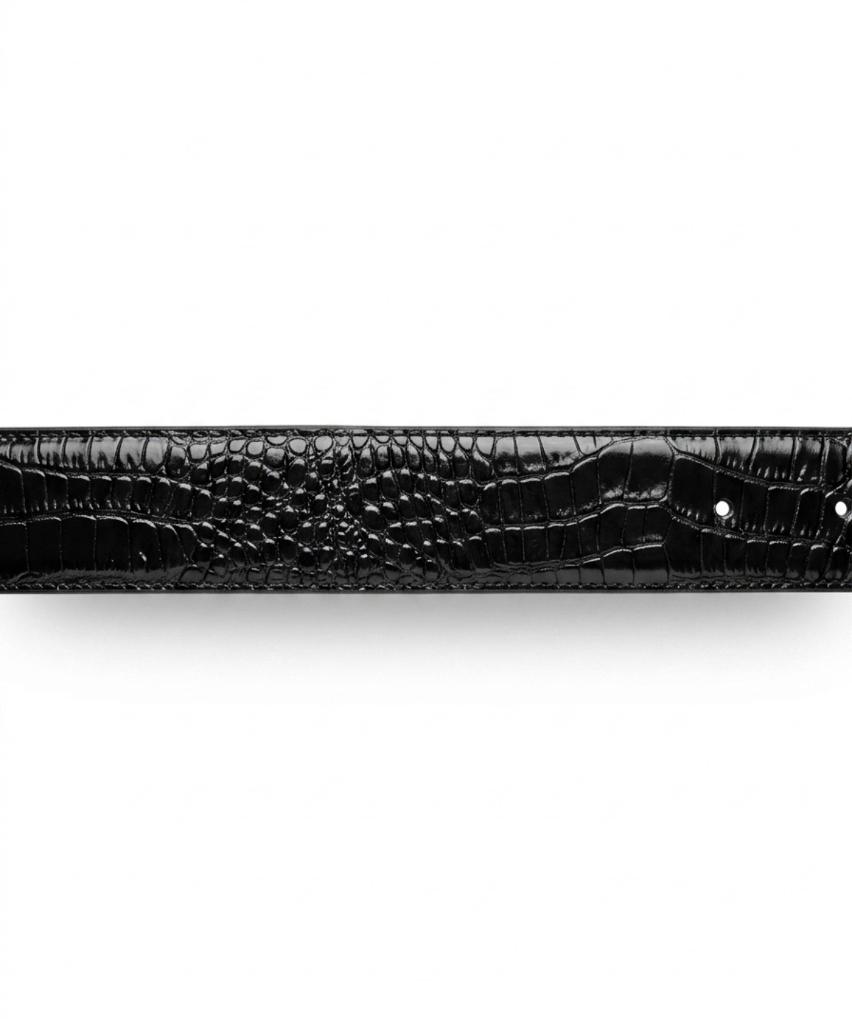 Embossed Croco Black Belt (new model)