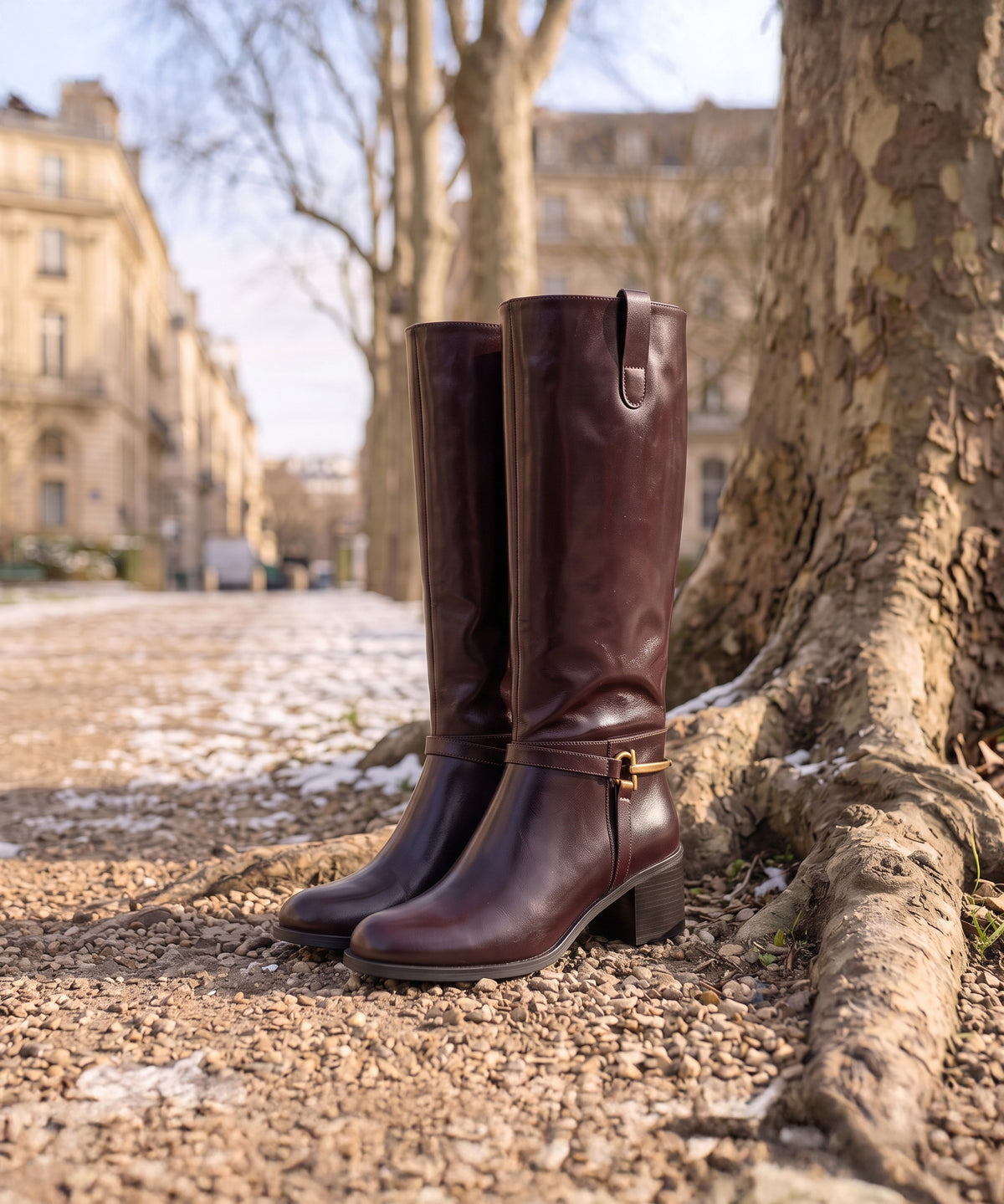 Bottes ÉLODIE Chocolat et Bordeaux