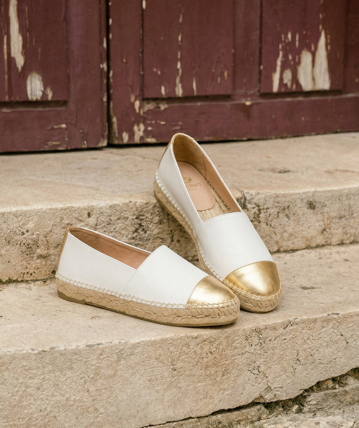 Espadrille IZIA Blanc et Or