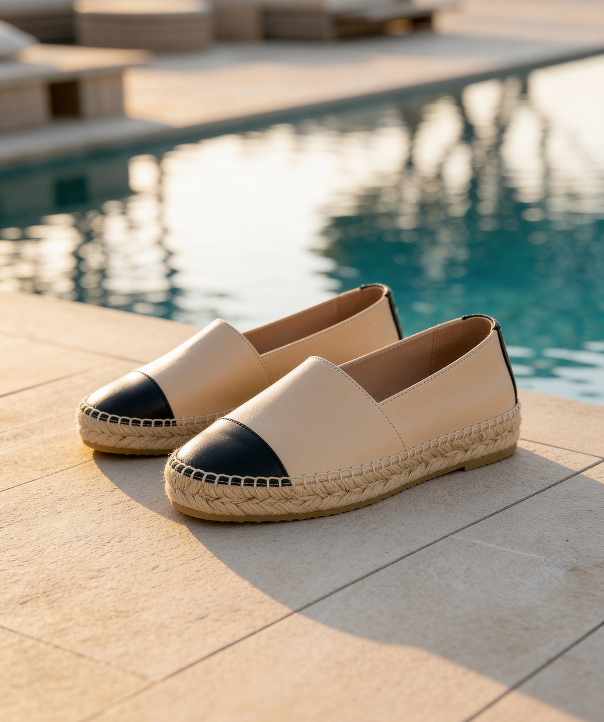 Espadrille IZIA Beige et Noir