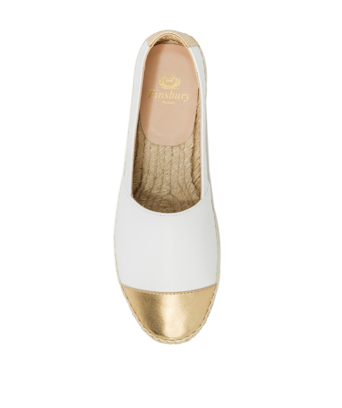 Espadrille IZIA Blanc et Or