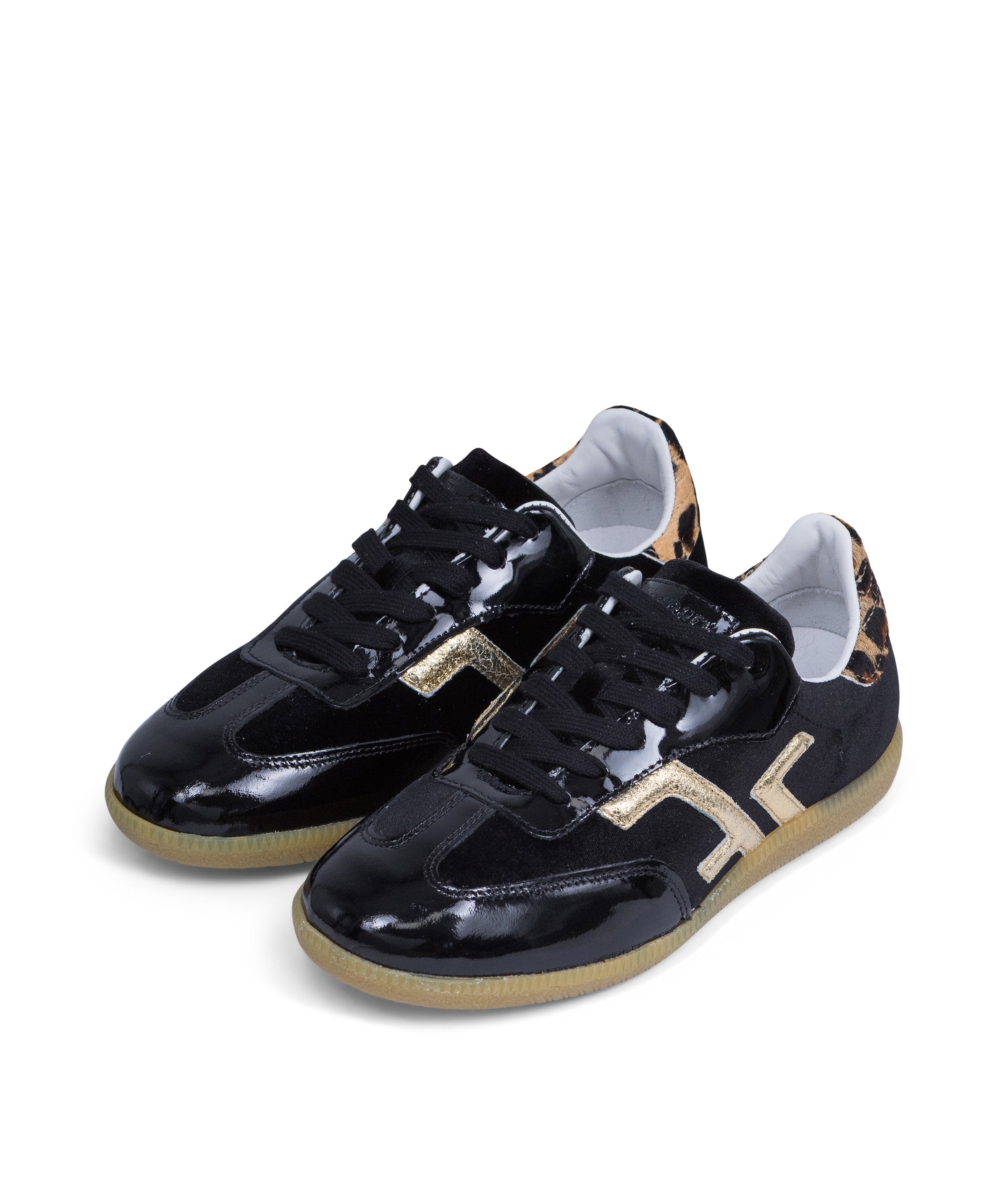 MATHILDE Black Leopard Sneakers