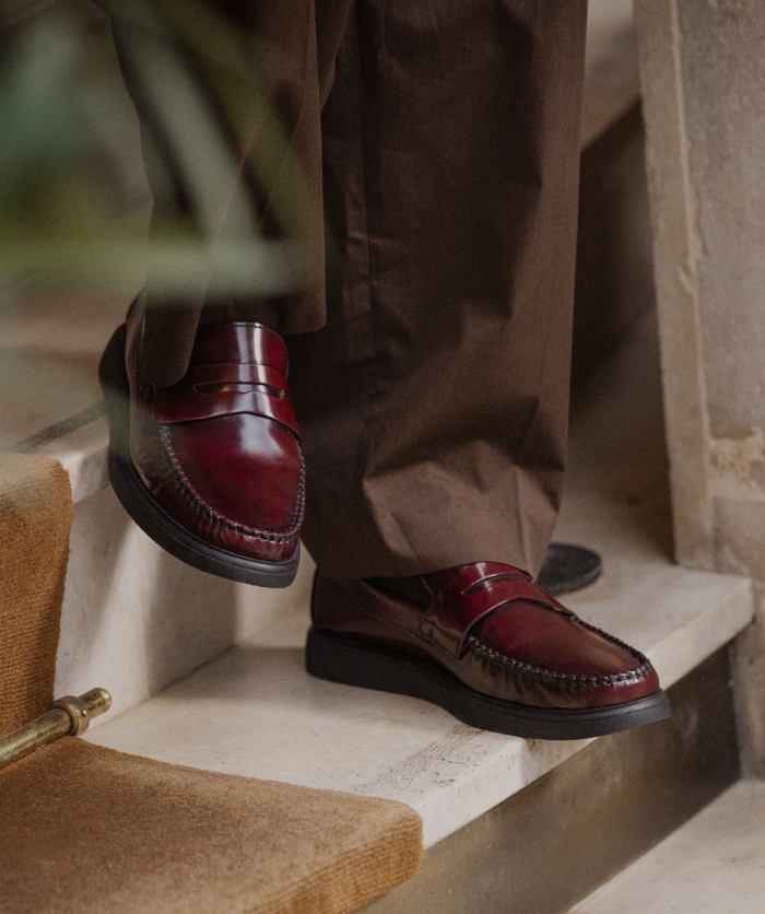 Mocassins EDUARDO Bordeaux Lisse