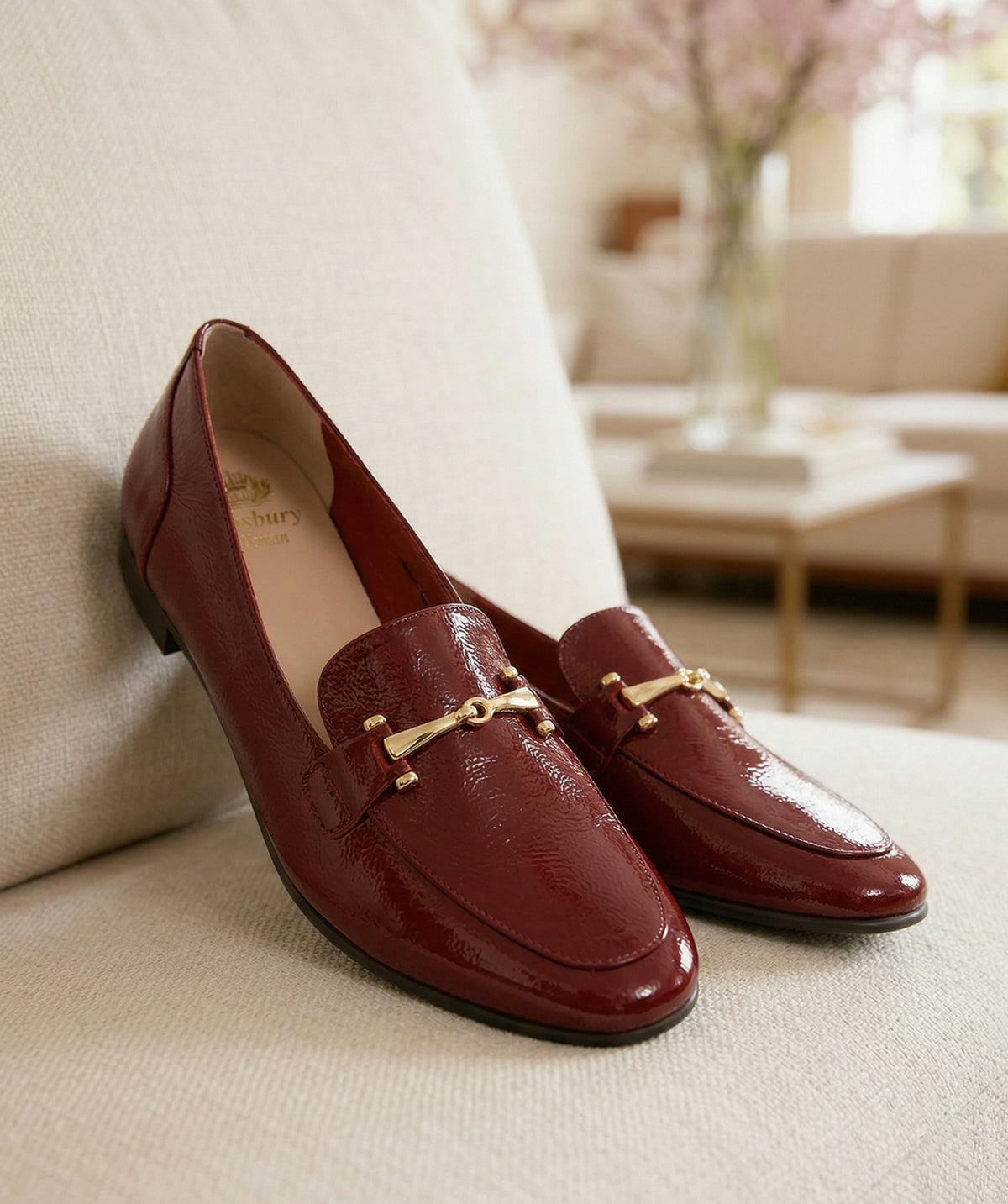 AMELIE Cherry Patent Loafers