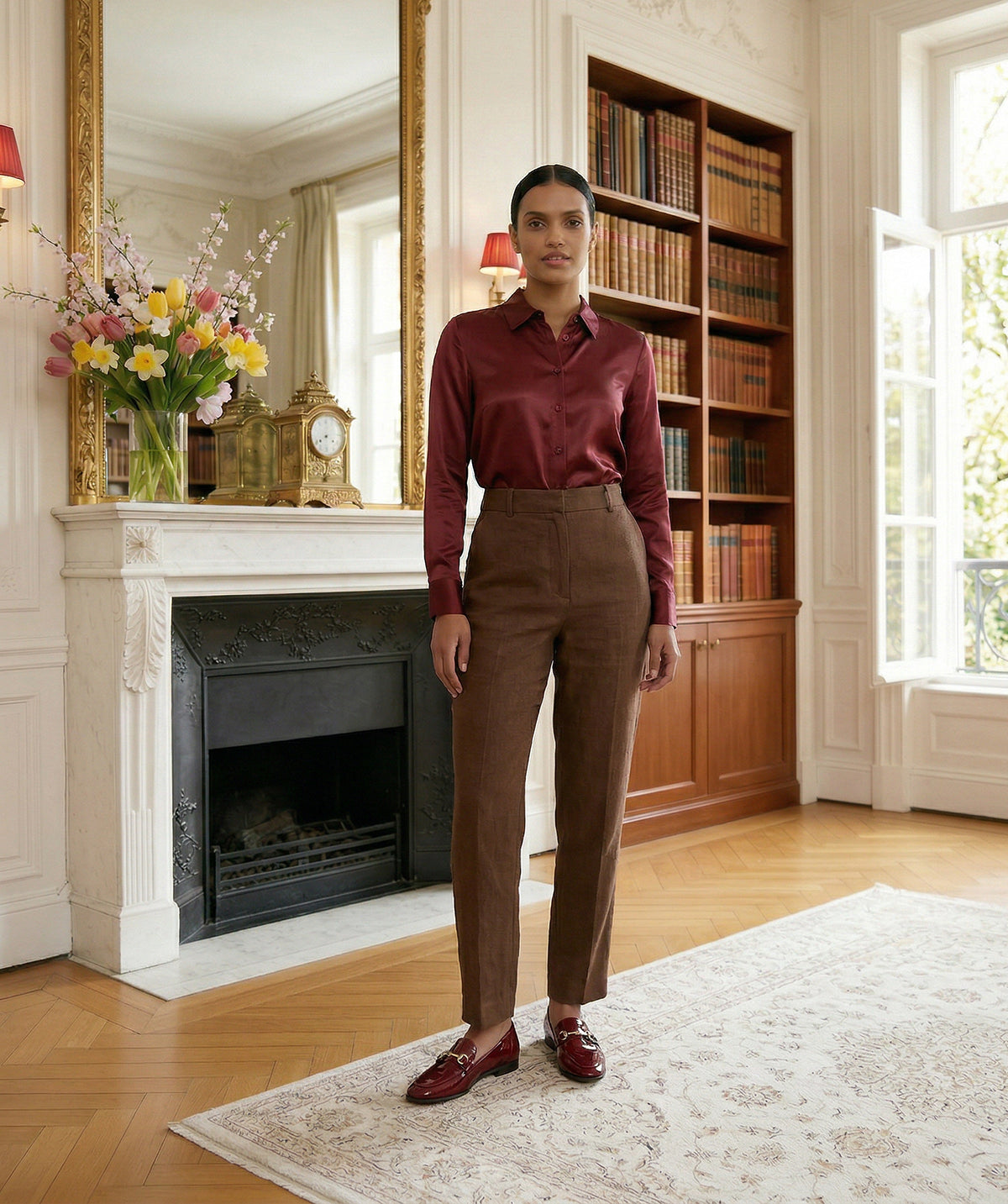 AMELIE Cherry Patent Loafers