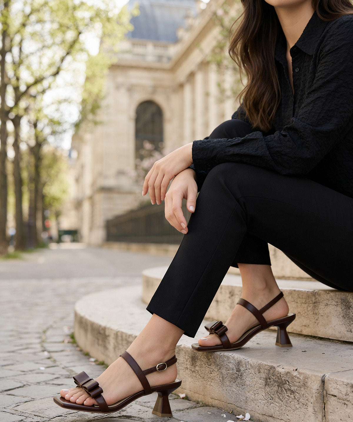 ANTOINETTE Chocolate Brown Sandals