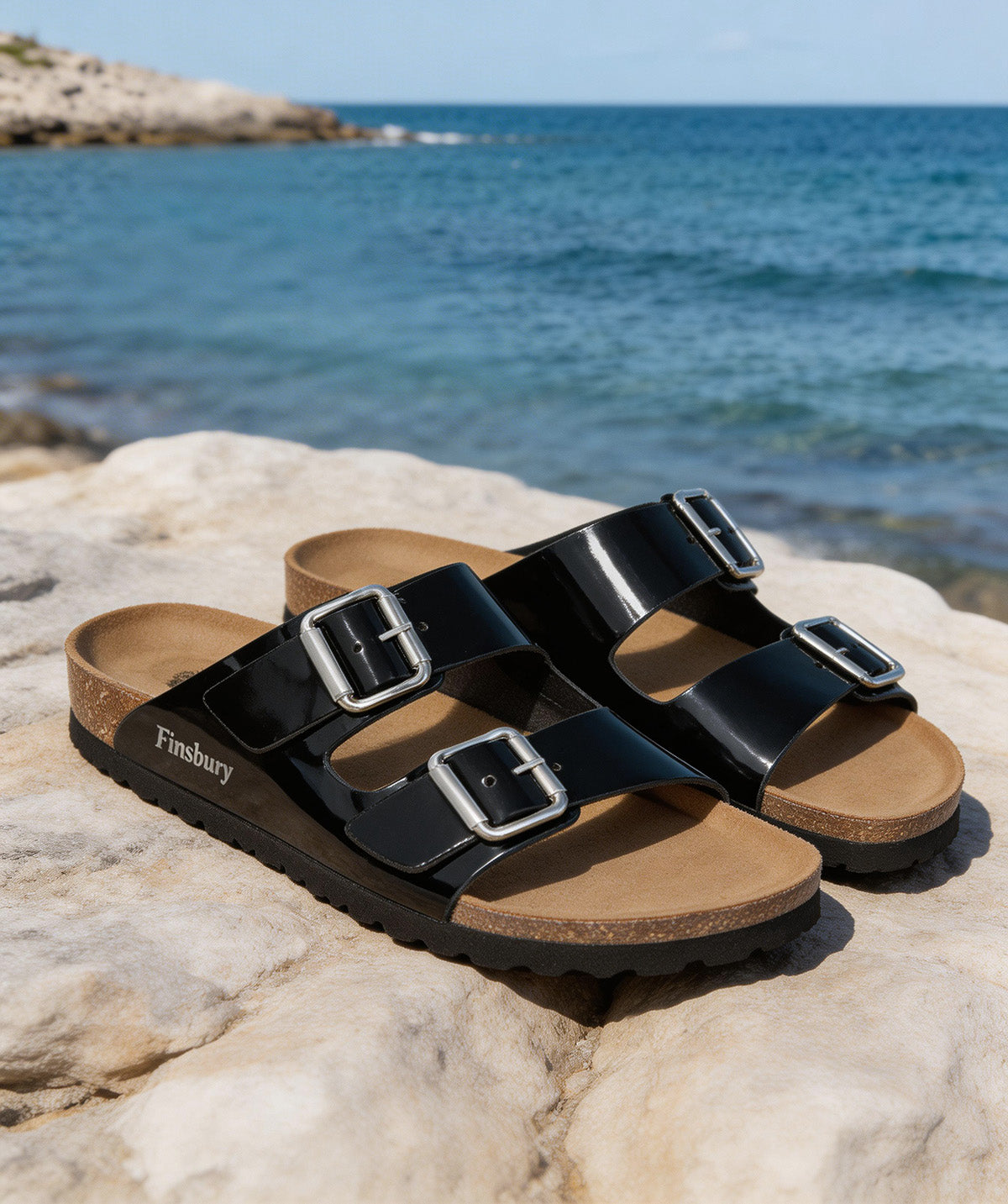 Aurélie Black Patent Sandals