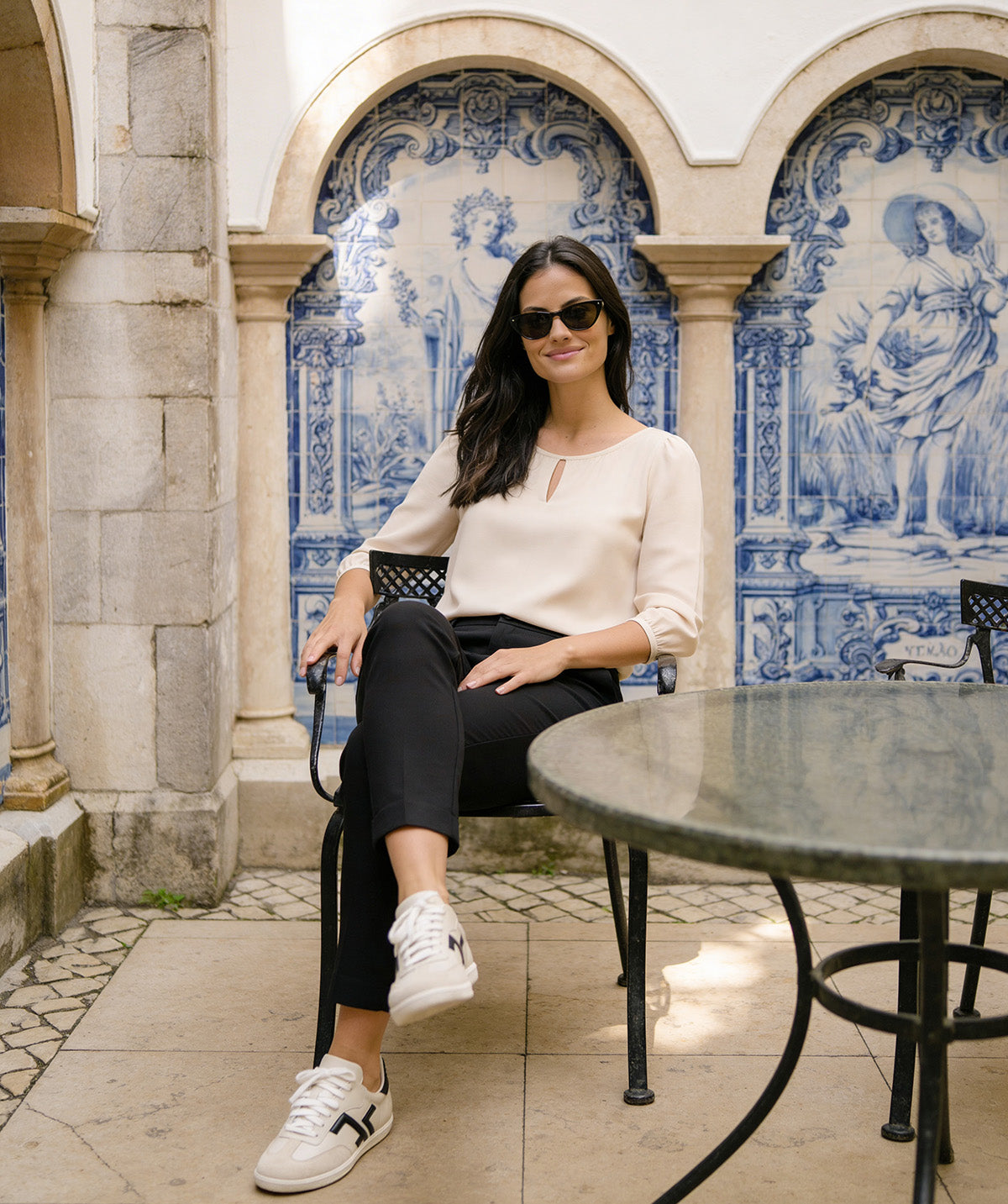 Sneakers MATHILDE Créme et Noir