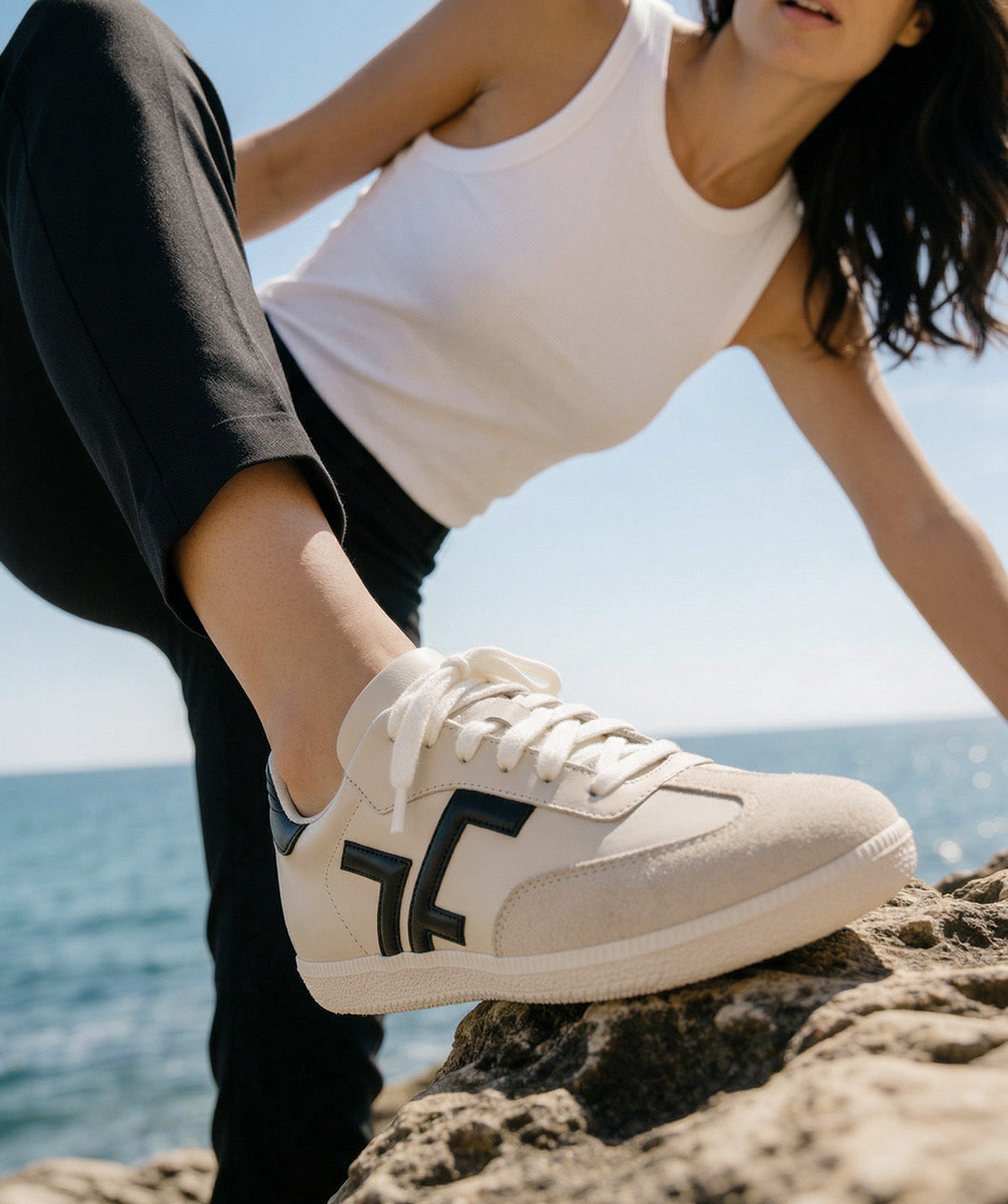 Sneakers MATHILDE Créme et Noir