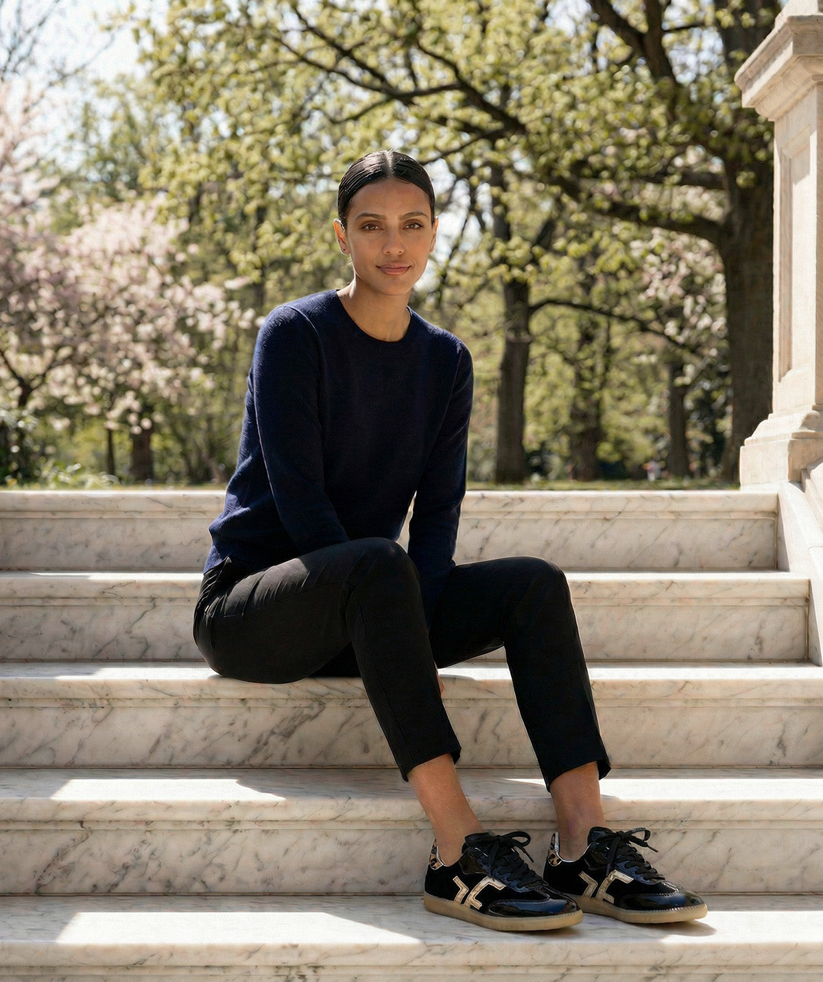 MATHILDE Black Leopard Sneakers