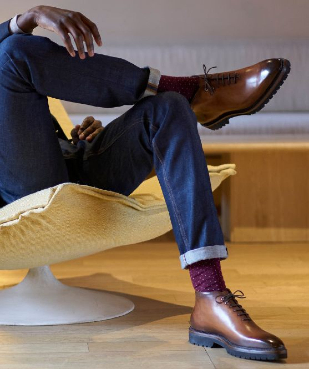 EMILIO Patinated Brown Ankle Boots