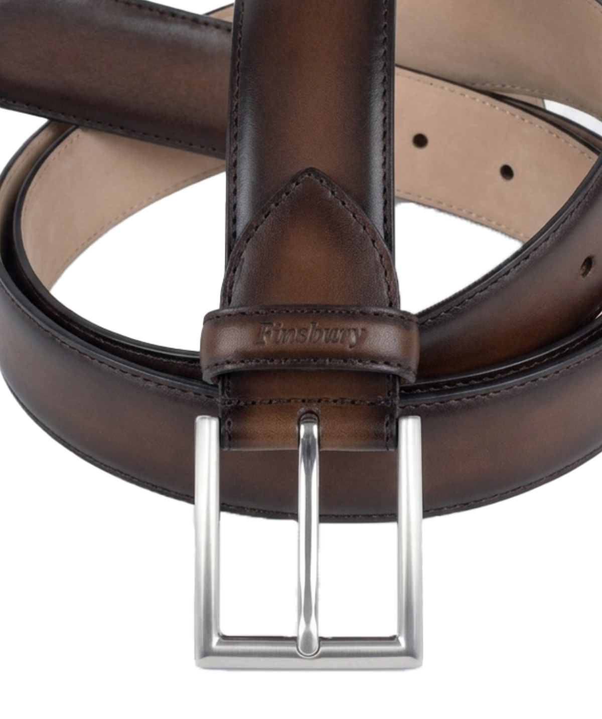 Brown Patinated Leather Belt (new model)