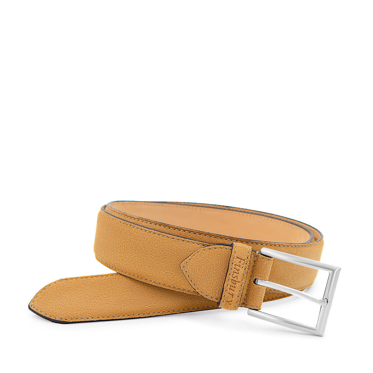 Ceinture Daim 3cm Homme - Cuir Velours Avec Boucle Or - Confort Et Élégance