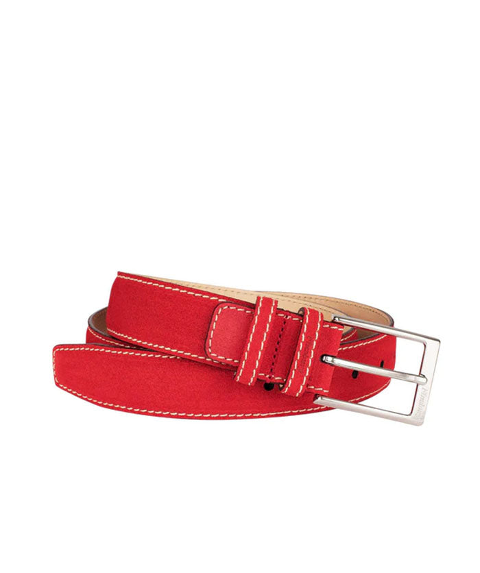 Ceinture estivale daim rouge