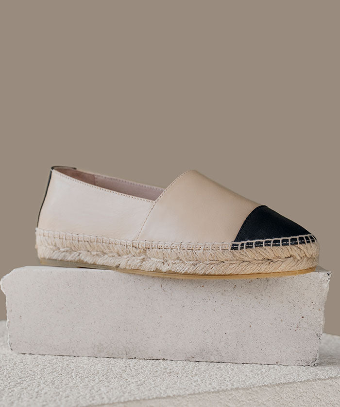 Espadrille IZIA Beige et Noir