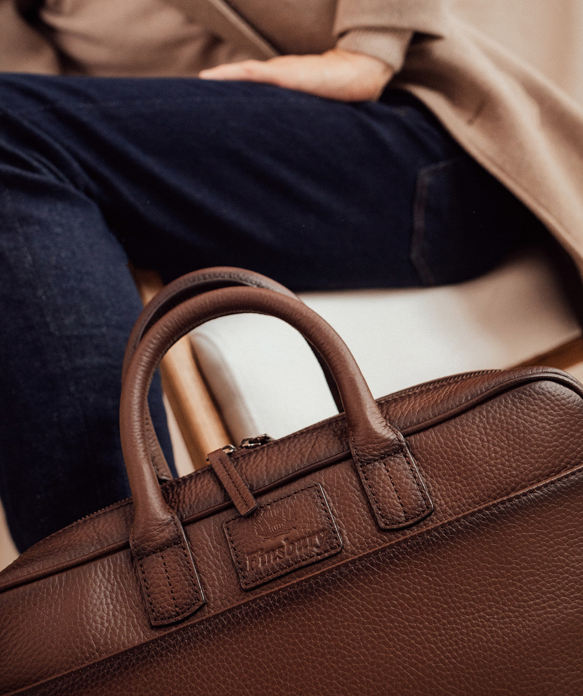 Mallette Grainée Marron Foncé