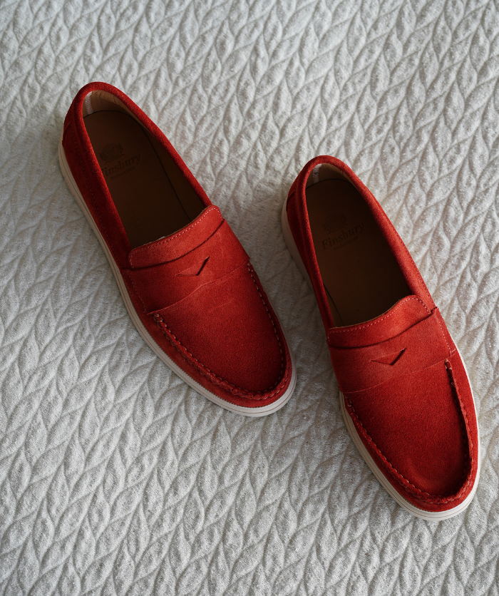 Mocassin ACAPULCO Veau Velours Brique