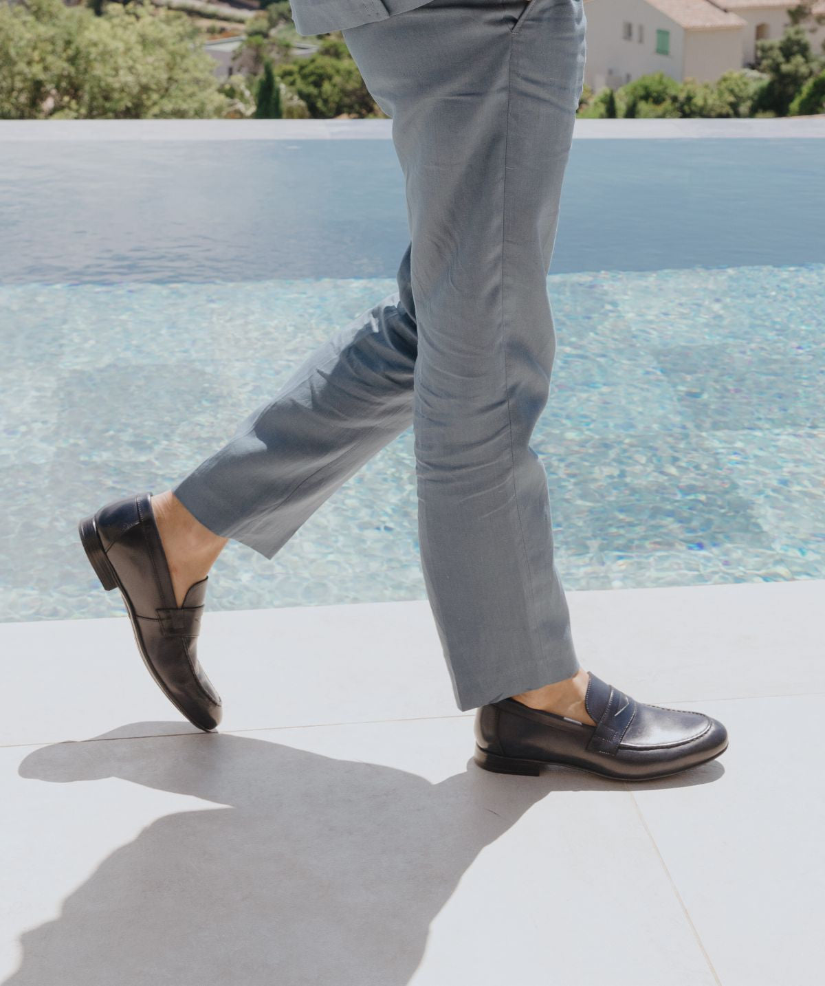 Mocassin CLAYTON Bleu Patiné