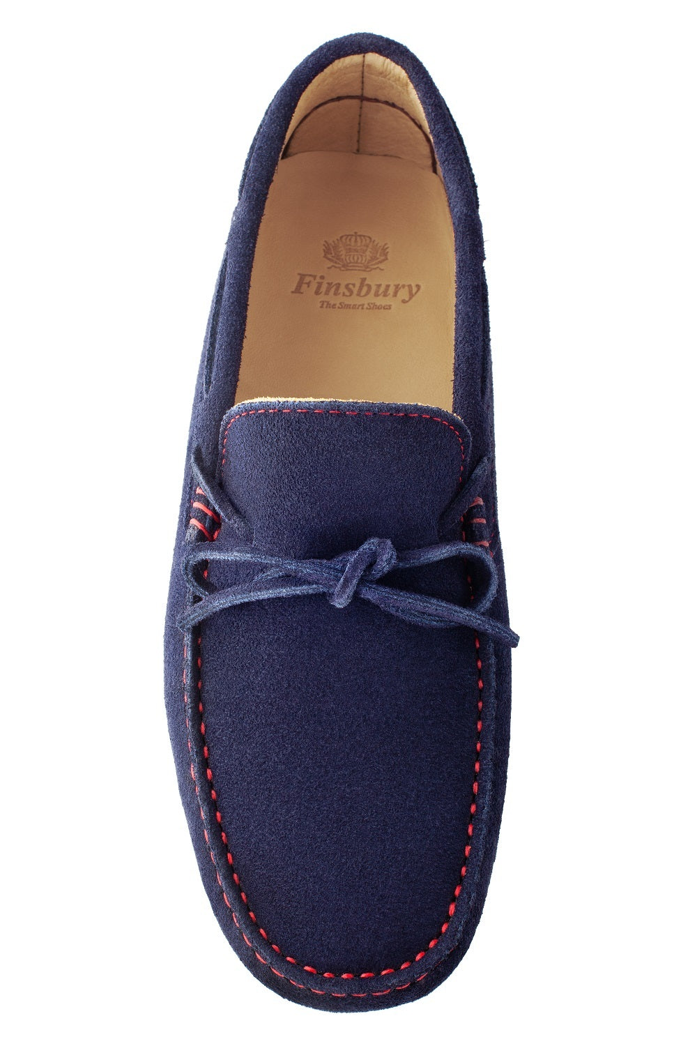 GINO Navy Suede Calfskin Loafers - Finsbury Shoes display picture 3