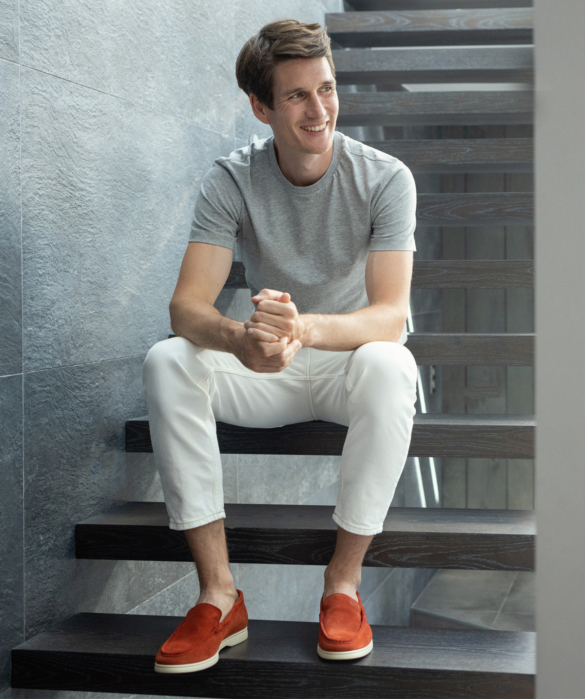 MONACO Brick Suede Moccasin