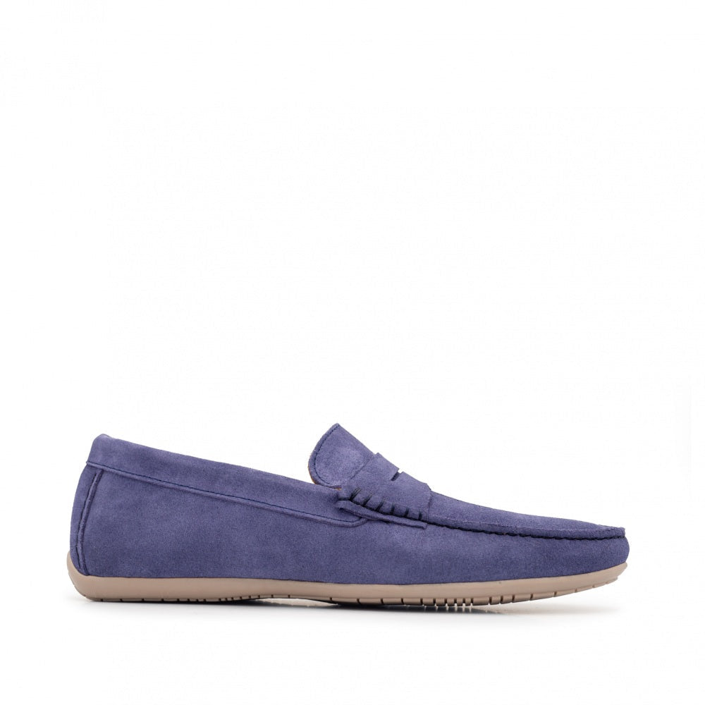 TROPEA Blue Suede Moccasin